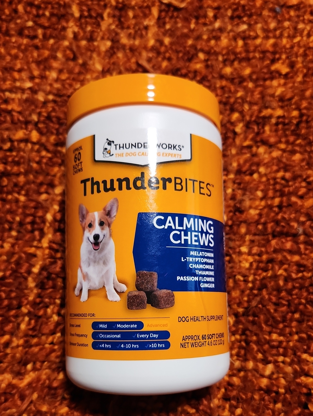 ThunderBites Calming Chews for Small Pets - Orange